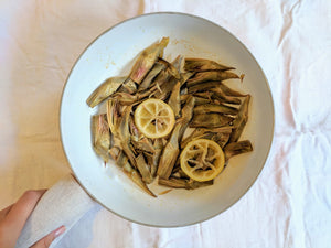Lemony artichokes