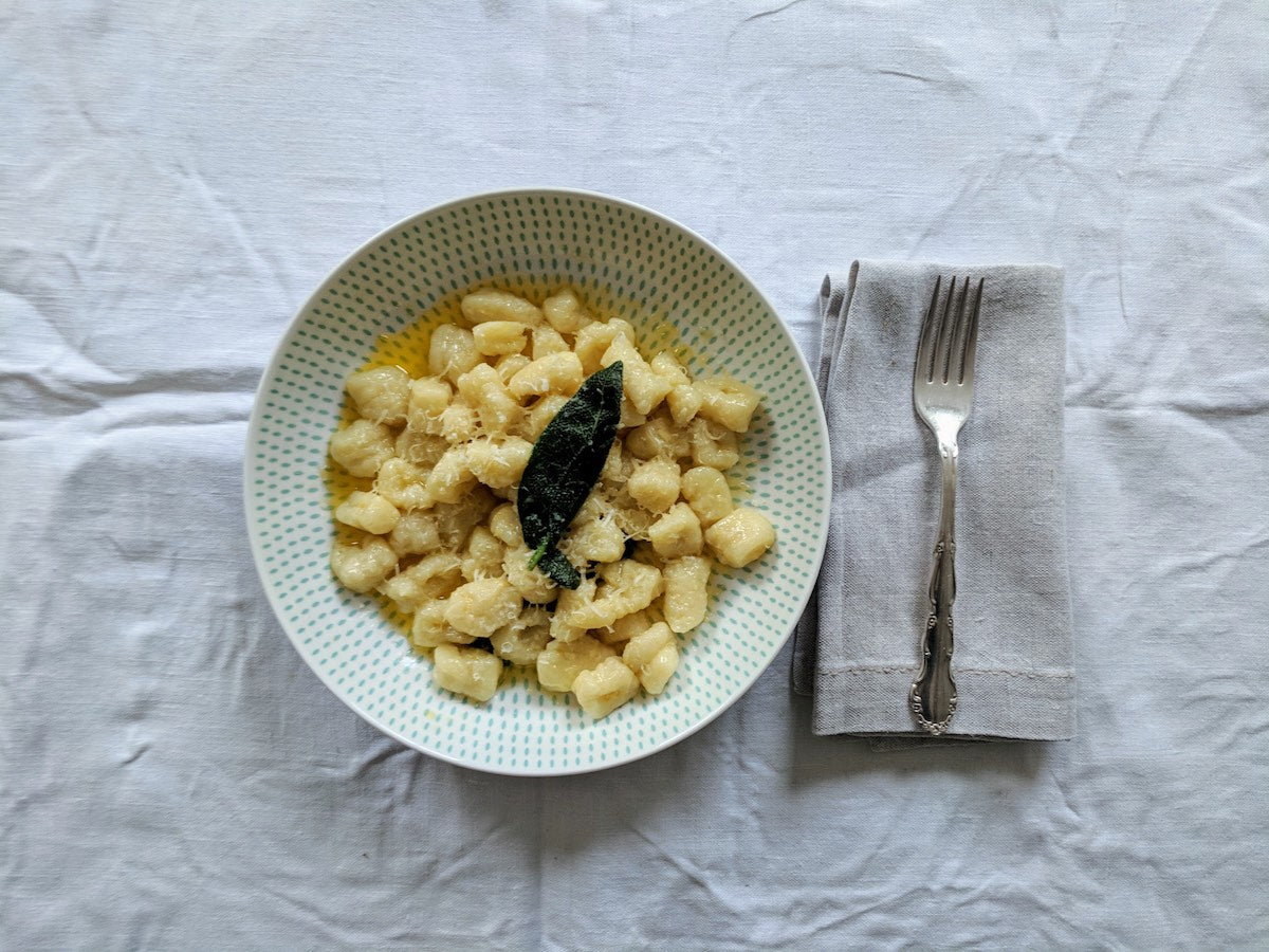 Xmas Gnocchi, butter and sage sauce