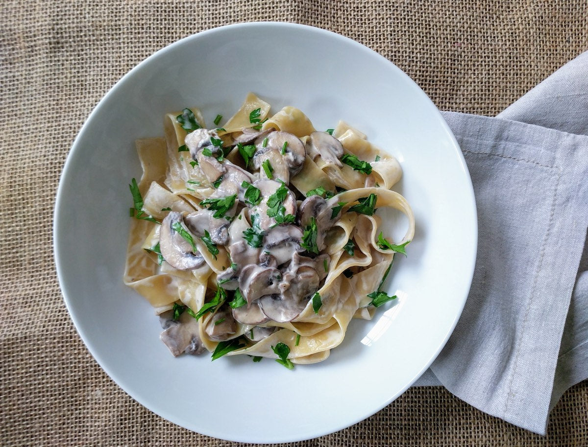 Pappardelle with mushrooms